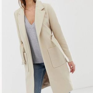 vila belted tailored coat